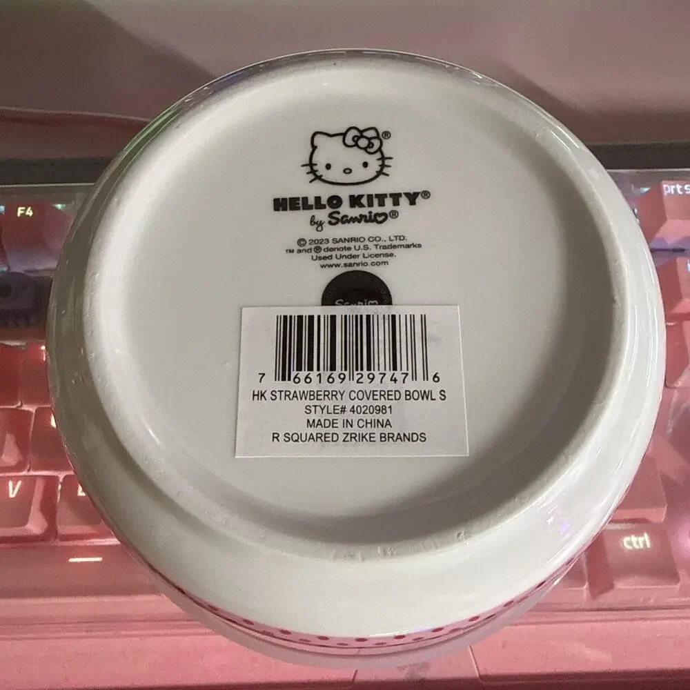 Sanrio Hello Kitty Ceramic Food Storage Bowls Set Lid Strawberry S M L 2023 READ